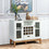 Costway 53086471 Wood Wine Storage Cabinet Sideboard Console Buffet Server-White