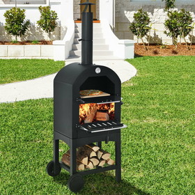 Costway 53269874 Portable Outdoor Pizza Oven with Pizza Stone and Waterproof Cover