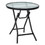 Costway 53409867 Patio Side Table with Tempered Glass Tabletop