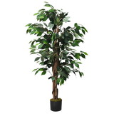 Costway 53620914 4 Feet In/Outdoor Trunks Artificial Ficus Silk Tree