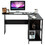 Costway 53678290 Modern L-Shaped Computer Desk with Shelves-Black