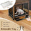 Costway 53762481 Wooden Dog Crate Furniture with Tray and Double Door-Brown