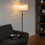 Costway 53819026 Elegant Sheer Shade Floor Lamp w/ Hanging Crystal LED Bulbs