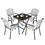 Costway 54276390 Set of 4 Patio Rattan Stackable Dining Chair with  Armrest for Garden-White