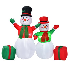 Costway 56279418 6 Feet Christmas Inflatable Snowmen Blow Up Christmas Decoration