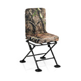 Costway 56378942 Swivel Folding Hunting Chair with Backrest and Padded Cushion-Camouflage