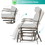 Costway 56380214 2 Pieces Patio Swing Single Glider Chair Rocking Seating