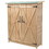 Costway 56391472 64 Inch Wooden Storage Shed Outdoor Fir Wood Cabinet