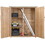 Costway 56391472 64 Inch Wooden Storage Shed Outdoor Fir Wood Cabinet