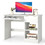 Costway 56412387 Wooden Computer Desk with CPU Stand-White