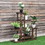 Costway 56439217 6-Tier Garden Wooden Plant Flower Stand Shelf for Multiple Plants Indoor or Outdoor