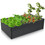 Costway 56913247 71 Inch Galvanized Metal Raised Garden Bed for Garden Backyard-Dark Gray
