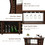 Costway 57109638 Rolling Buffet Sideboard Wooden Bar Storage Cabinet-Walnut