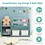 Costway 57124963 Kids Toy Storage Organizer with 2-Tier Bookshelf and Plastic Bins