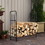Costway 57934806 4 Feet Outdoor Heavy Duty Steel Firewood Wood Storage Rack