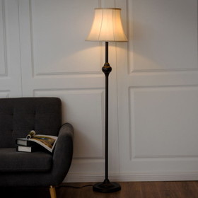 Costway 57940238 Modern Bedroom D&#233;cor Floor Lamp Light with LED Bulb