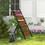 Costway 57948126 5-Tier Vertical Raised Garden Bed with Wheels and Container Boxes-Brown