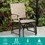 Costway 58263047 Steel Frame Garden Swing Single Glider Chair Rocking Seating