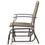 Costway 58263047 Steel Frame Garden Swing Single Glider Chair Rocking Seating