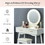 Costway 58903642 Vanity Dressing Table Set with 3 Lighting Modes