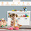 Costway 59102673 Kid Toy Storage Cabinet 3 Drawer Chest with Wheels Large Storage Cube Shelf