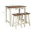 Costway 59126830 Counter Height Pub Table with 2 Saddle Bar Stools