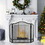 Costway 59246378 3-Panel Fireplace Screen Decorative Spark Guard