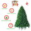 Costway 59732846 6 Feet Unlit Artificial Christmas Tree with 1250 Branch Tips