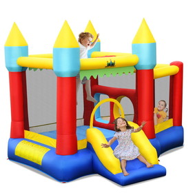 Costway 60458921 Inflatable Bounce Slide Jumping Castle Without Blower