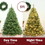 Costway 60924315 6 Feet Pre-Lit PVC Artificial Carolina Pine Tree with LED Lights