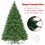 Costway 60924315 6 Feet Pre-Lit PVC Artificial Carolina Pine Tree with LED Lights