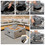 Costway 61482597 28 Inch 50000 BTU Patio Square Propane Fire Pit with PVC Cover-Gray