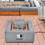 Costway 61482597 28 Inch 50000 BTU Patio Square Propane Fire Pit with PVC Cover-Gray