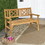 Costway 61592384 Patio Foldable Bench with Curved Backrest and Armrest