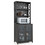 Costway 61728359 Tall Freestanding Bar Cabinet Buffet with Glass Holder and Adjustable Shelf-Gray