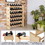 Costway 62039754 36 Bottles Stackable Wooden Wobble-Free Modular Wine Rack
