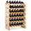 Costway 62039754 36 Bottles Stackable Wooden Wobble-Free Modular Wine Rack