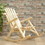 Costway 62058149 Wood Single Porch Rocker Lounge Patio Rocking Chair