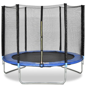 Costway 62419573 8 feet Safety Jumping Round Trampoline with Spring Safety Pad