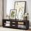 Costway 62459307 Modern TV Stand Entertainment Center with 2 Drawers and 4 Open Shelves