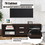 Costway 62459307 Modern TV Stand Entertainment Center with 2 Drawers and 4 Open Shelves