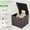 Costway 62584179 72 Gallon Rattan Outdoor Storage Box with Zippered Liner and Solid Pneumatic Rod