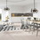 Costway 62851703 5-Light Metal Drum Shape Industrial Pendant Light