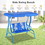 Costway 63082945 Outdoor Kids Patio Swing Bench with Canopy 2 Seats