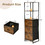 Costway 63147820 Freestanding Vertical 3 Drawer Dresser with 3 Shelves-Rustic Brown