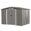 Costway 63751924 8 x 6 Feet Galvanized Steel Storage Shed for Garden Yard-Gray