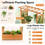 Costway 64197325 Raised Garden Bed with Trellis or Climbing Plant and Pot Hanging-Natural
