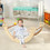 Costway 64283915 2-in-1 Arch Rocker with Soft Cushion for Toddlers-Natural