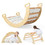 Costway 64283915 2-in-1 Arch Rocker with Soft Cushion for Toddlers-Natural