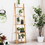 Costway 64398251 5-Tier Modern Bamboo Wall-Leaning Display Ladder Bookshelf